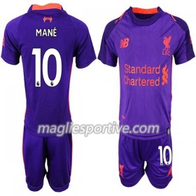 Completo Calcio Liverpool Mane 10 Bambino Divisa Trasferta 2018/2019
